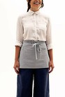 Waist Apron With Pockets Blue - Half Apron For Crafts  Restaurant  Shop Work