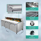 72  Commercial Prep Table Refrigerator 3 Door 21 Cu ft Stainless Steel Mega Top
