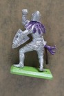 Vintage Britains Deetail Turks Knight Figure     1980s Silver   Purple Armor
