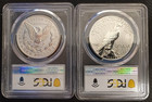 Morgan   Peace Reverse Proof 2   coin Set     2023     Pcgs Pr70 First Strike     Silver