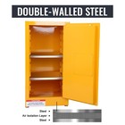 Safety Fireproof Flammable Cabinet Chemicals Hazardous Storage Liquid Bin Yellow