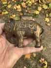 Ac Williams Elephant 1910-1930 Cast Iron Penny Bank Original Paint Howdah Stars