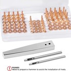 84pcs Copper Rivets And Burrs  9 And  12 Burrs Setter Leather Rivets Fastener