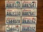 1999-2011 Base Washington License Plate Lot Of 12 - All Sets