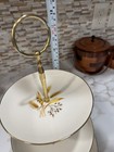 Vintage Homer Laughlin Golden Wheat 3 Tier Candy Fruit Anything Snack Tray
