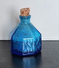 Vintage Wheaton Nj Cobalt Blue Glass Umbrella Inkwell Bottle Octagon 1970s Copy