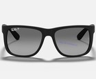 Ray-ban Justin Rb4165 54mm Polarized Sunglasses Matte Black Frame Light Grey Len