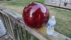 Glass Fishing Float Buoy Ball Vintage Hand Blown Large Ruby Red 12  Diameter