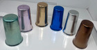 6 Colored  Retro Anodized Aluminum Drinking Cups Tumblers Mid-century Modern