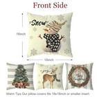 Christmas Decorations Christmas Pillow Covers 18x18 Set Of White 18inch 18inch