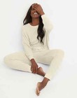 Hanes Waffle Long Sleeve Lounge Top Women s Originals Pajama Cropped Fit Xs-2xl