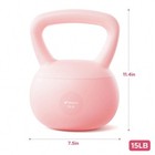 Merach 15lb Soft Kettlebell Pink Sand Filled Wide Grip Strength Training Weight