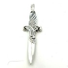 David Yurman Black Diamond Dagger Sterling Silver Estate Dy776