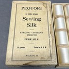 Vintage Pequoig Sewing Silk 12 Spools  Pure White 50 Yard Spools Size A