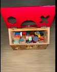 Large Educational Wooden Shape-sorter Cube House With 63 Blocks Pre-kindergarten