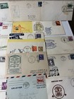 48 Vintage Stamp Cover Lot First Day Covers Airmail Naval Postal History