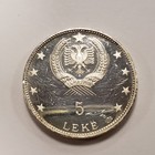 1969 Albania 5 Leke 1 2 Oz  999 Silver Proof - Km49 2 - Low Mintage - Sku-q2693