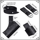 Ultrafun Renaissance Accessories Medieval Belt Skirt Hike One Size  Black 