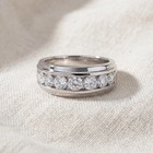 7ct Round Cut Moissanite Men s Wedding Anniversary Band Ring 925 Sterling Silver