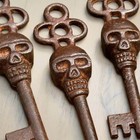 Skull Cast Iron Skeleton Keys With Antique Finish  set Of 5 