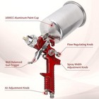 Hvlp Air Paint Spray Gun Kit For Automotive Car Auto Primer 1 4 1 7 2 0mm Nozzle