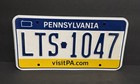 Pennsylvania License Plate  Lts - 1047 Visit Pa com     Great Condition