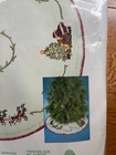 Sunset Stitchery Happy Christmas Eve Embroidery Tablecloth  Tree Skirt  40 