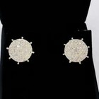 14k Yellow Gold Plated 2ct Round Cut Real Moissanite Men s Cluster Stud Earrings