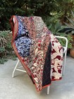 Vtg Crazy Quilt    vortex Of Strands    Old Patchwork Excellent Condition 103 X 77