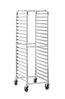 Regency 20 Pan End Load Bun Sheet Rack With Non-marking Casters - Unassembled