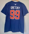 Nhl Hockey Authentic Edmonton Oilers Wayne Gretzky Captain T-shirt Jersey Large