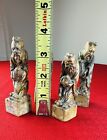 Vintage Shou Fu Lu Longevity Wealth Happiness Feng Shui Chinese Statues Gods Mcm