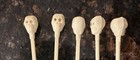 Vintage Halloween Skull Swizzle Sticks Set Of Five
