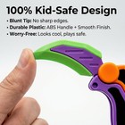 Fidget Claw Toy With Soft Silicone Blade  Plastic Karambit Black-knife