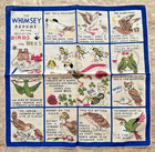 Vtg  Carol Stanley The Whimsey Report Birds   Bees Hankie Handkerchief