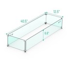 Skyflame Linear Fire Pit Wind Guard     40 5  X 12 5  Thick 40 5 x 12 5   Liner