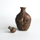Vintage Chinese Carved Brown  resin   Snuff Bottle