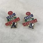 2 Vintage 1998 Mcdonald s Crew Monopoly Pins Hasbro Employee Award Lapel Game