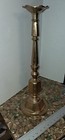 22 5  Very Large Solid Brass Candle Holder Alter Tall Nice Vintage Heavy Stick