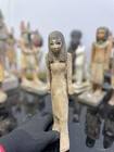 Ancient Egyptian Antiquities  Rare Wooden Queen Nefertari Statue  Antique Art