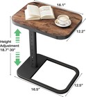 Tv Tray Table  Adjustable Height   Flip-top   Rounded Metal Corners  Snack Table