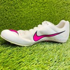 Nike Zoom Rival Sprint Mens Size 8 5 White Pink Track   Field Spiked Shoes