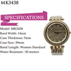 Michael Kors Mk3438 Women s Darci Gold Tone Stainless Steel Glitz Dial Watch