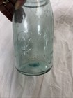 Vintage Blue Ball Mason Jar Bubbles No Lid 7  Tall