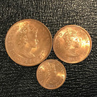 Lot Of 3 Unc Mauritius I   2   5 Cents Coins-feb176