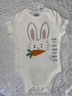 Nwt Easter Baby 3 6 9 12 Months Rabbit Bunny Bodysuit Boys Girls Old Navy White