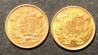Pair  1 Liberty Head Gold Dollar Type  2    1854   1856   Pre Civil War