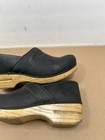 Dansko Professional Clogs Black Leather Mules Slip On Comfort Shoes Womens Sz 10