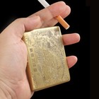 Brass Metal Cigarette Case 20 Holder Vintage Design Slim Portable Moisture Proof