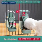 Lemtrflo Rabbit Feeder  Bunny Water Bottle Dispenser  Pet Cage Food Bowl